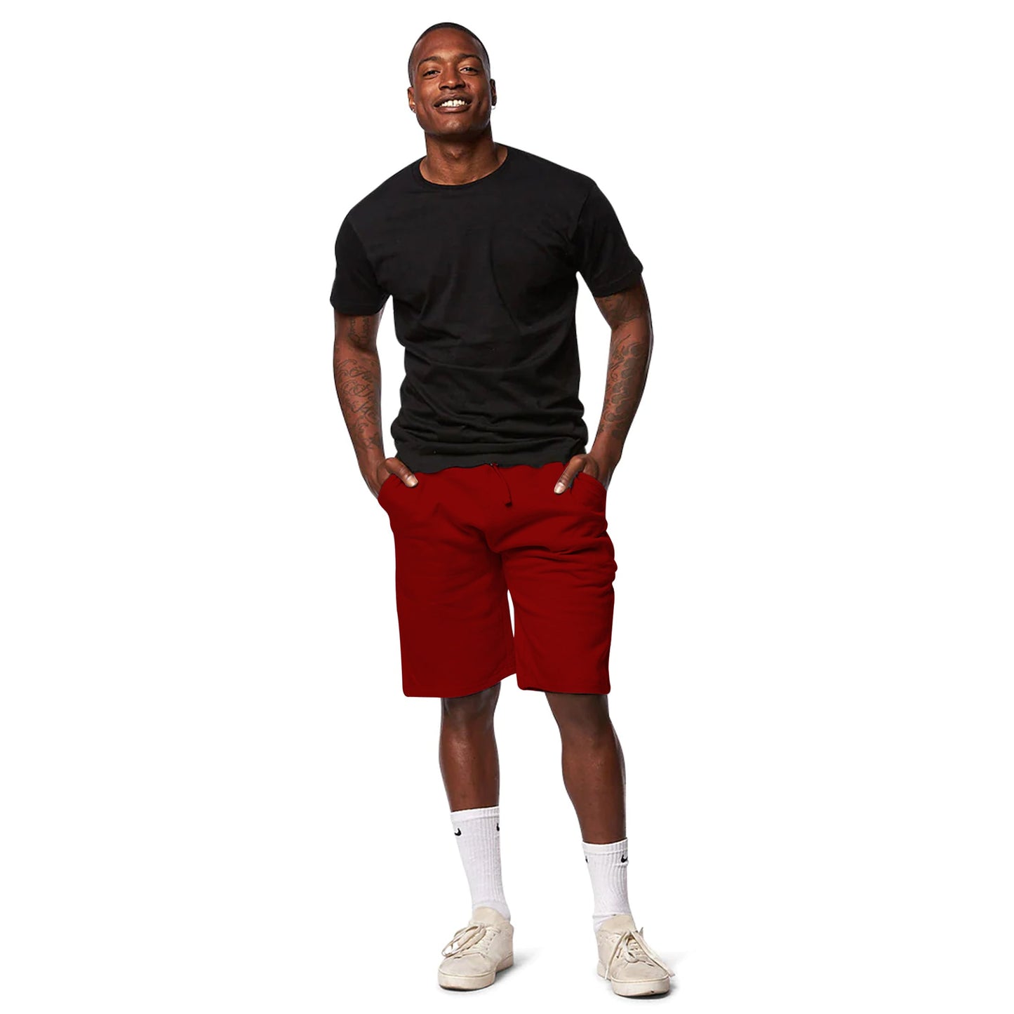 "Smart Blanks Premium Midweight Fleece Shorts - Comfortable & Customizable with Elastic Waistband"