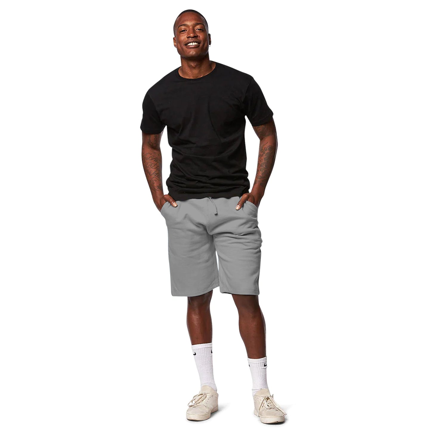 "Smart Blanks Premium Midweight Fleece Shorts - Comfortable & Customizable with Elastic Waistband"