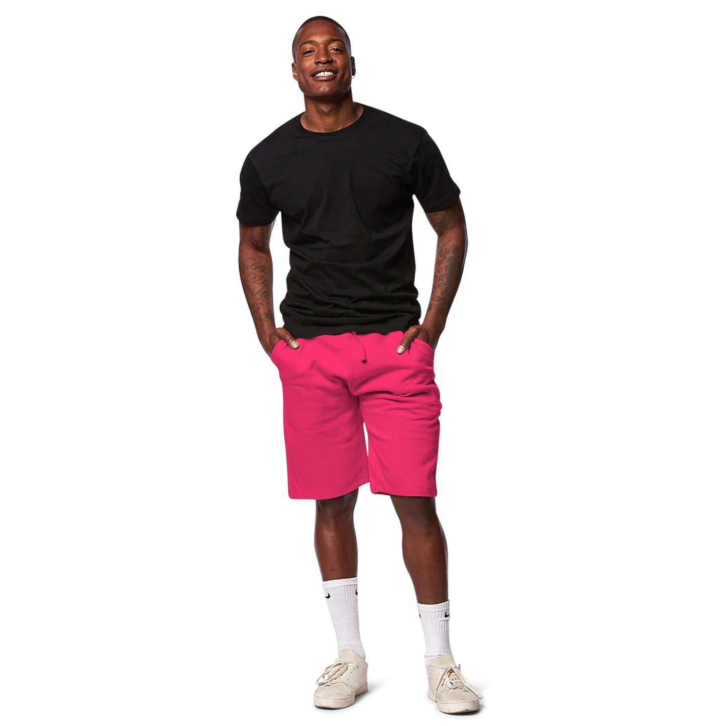 "Smart Blanks Premium Midweight Fleece Shorts - Comfortable & Customizable with Elastic Waistband"