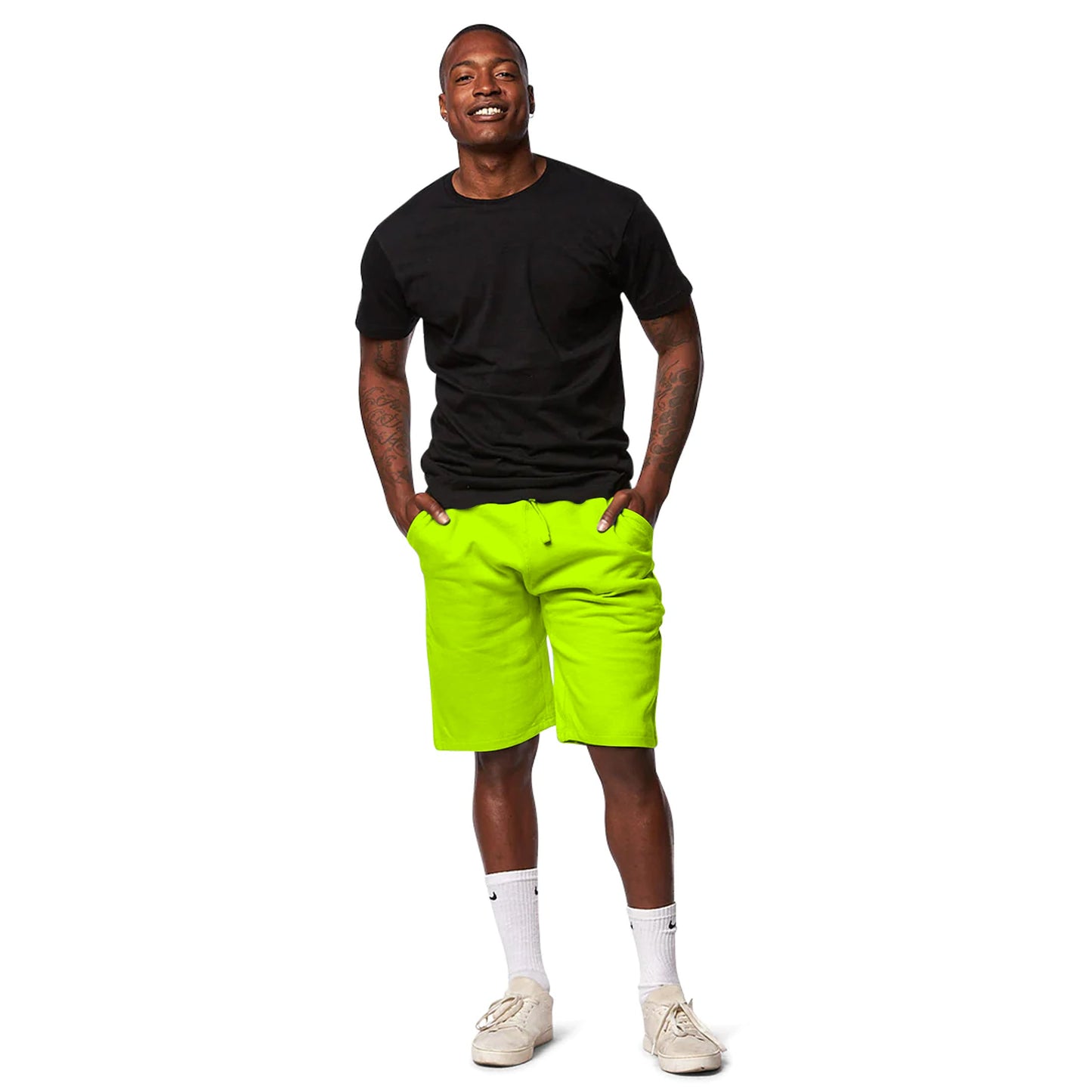 "SmartBlanks Premium Midweight Fleece Shorts - Comfortable & Stylish with Elastic Waistband"