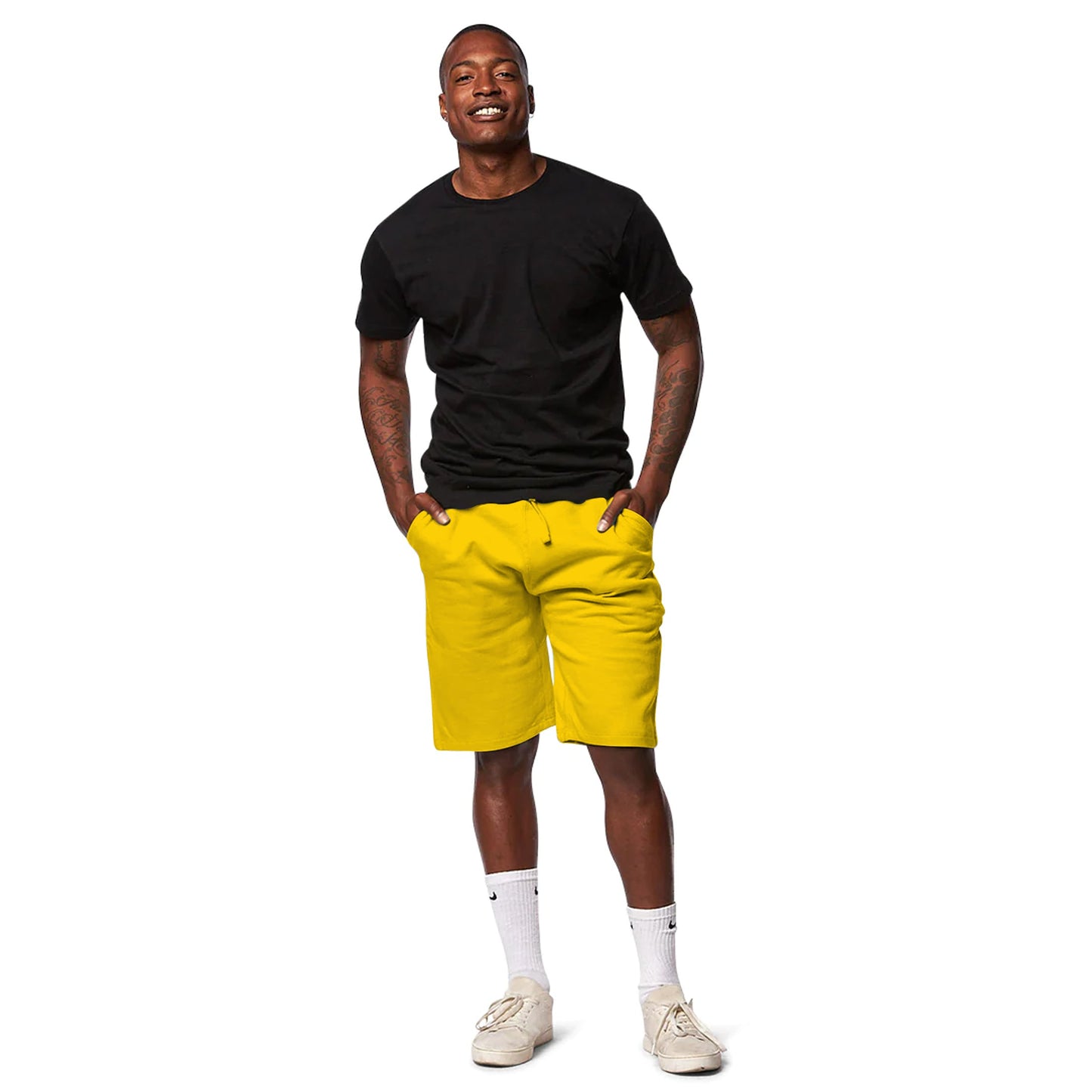 "SmartBlanks Premium Midweight Fleece Shorts - Comfortable & Stylish with Elastic Waistband"