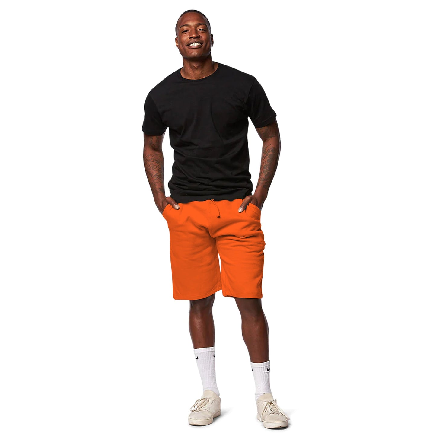 "SmartBlanks Premium Midweight Fleece Shorts - Comfortable & Stylish with Elastic Waistband"