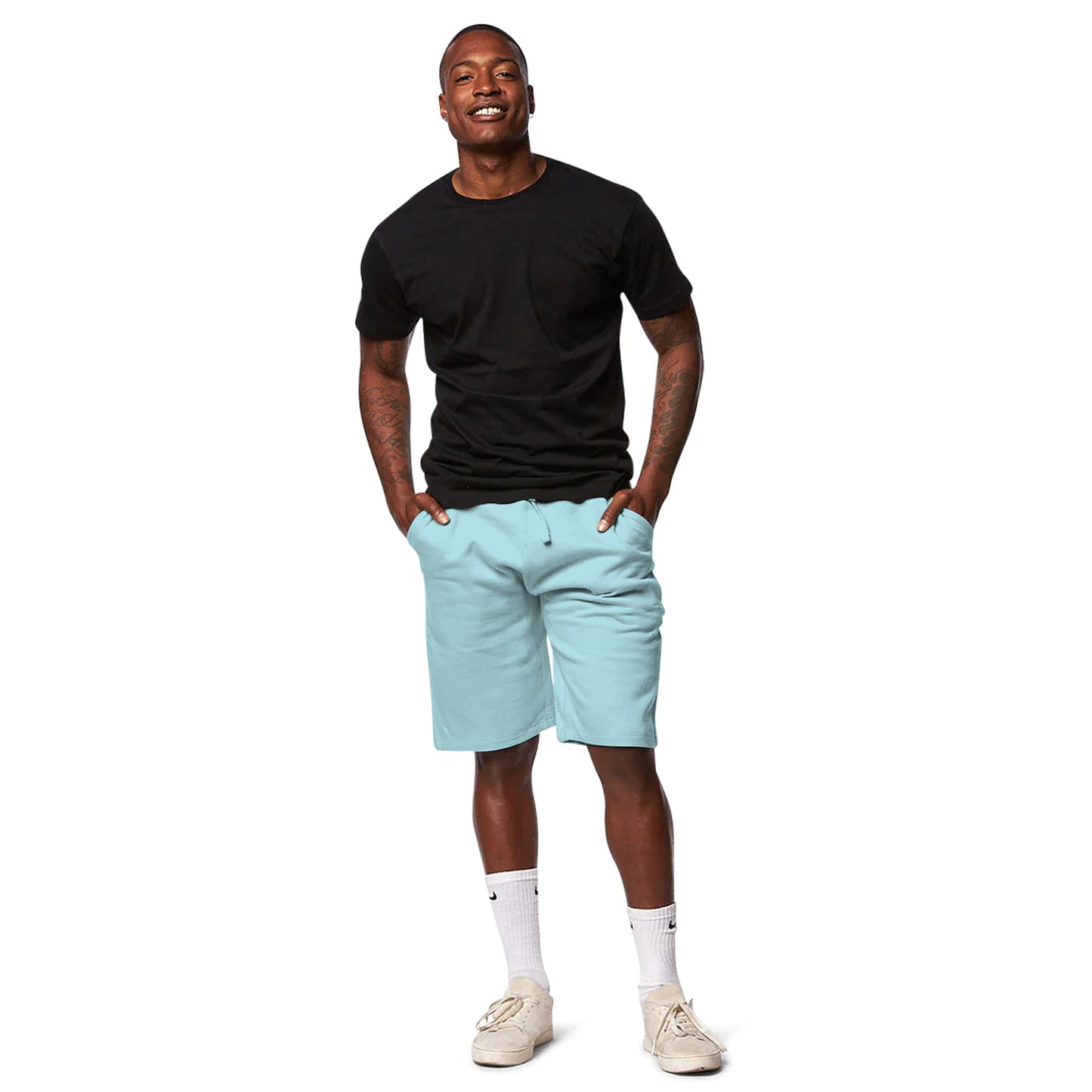 "SmartBlanks Premium Midweight Fleece Shorts - Comfortable & Stylish with Elastic Waistband"