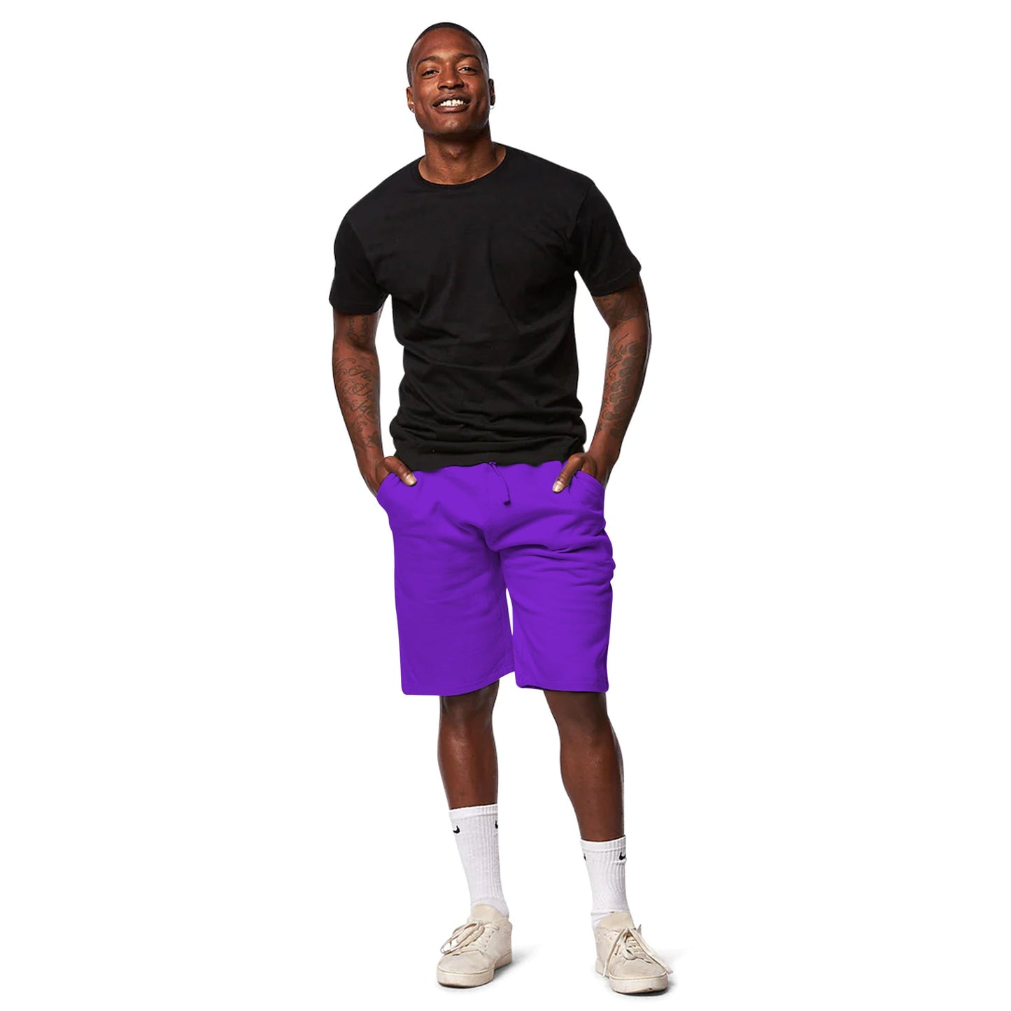 "SmartBlanks Premium Midweight Fleece Shorts - Comfortable & Stylish with Elastic Waistband"