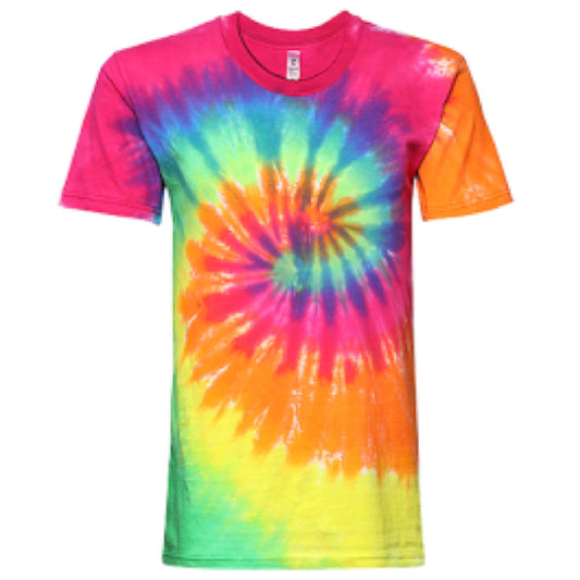 Tie-Dye Rainbow Short Sleeve T-Shirt - Vibrant, Trendy & Comfortable-Noveltiesmart.com