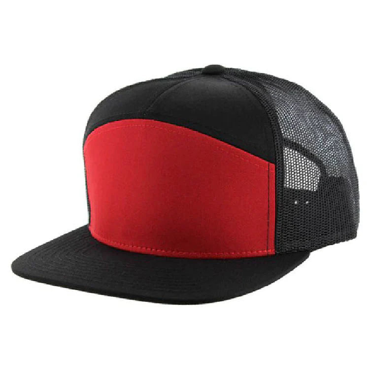 Kamel 707 7-Panel Flat Adjustable Snapback Mesh Trucker Cap-Noveltiesmart.com