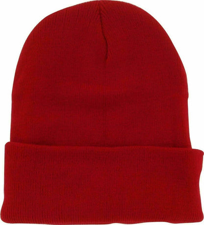 Soft Warm Long Beanie Ski Cap Unisex Multicolor (Pack of 12)