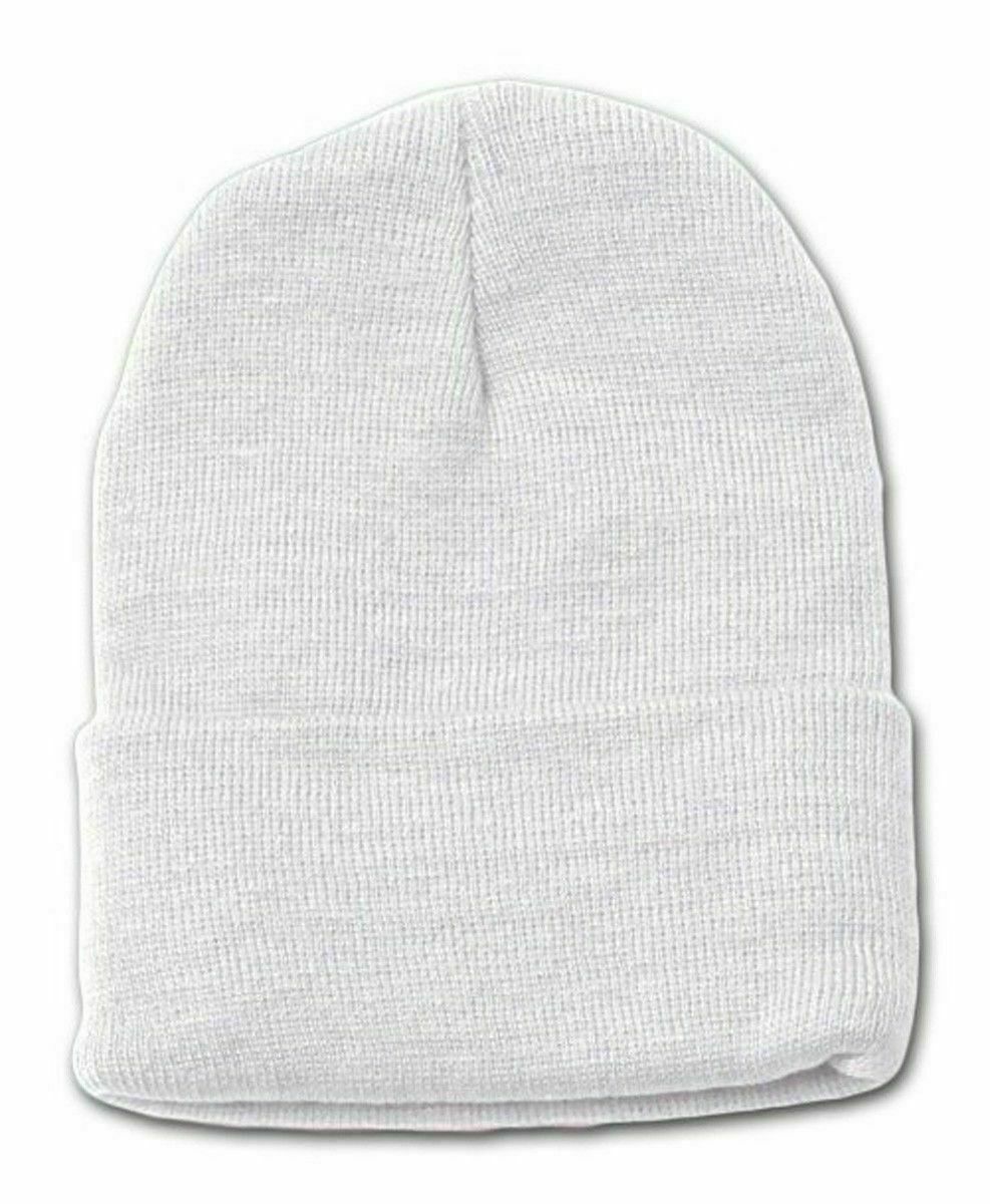 Soft Warm Long Beanie Ski Cap Unisex Multicolor (Pack of 12)