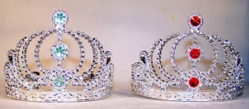 Silver Kids Jewel Tiara Crowns Hats - Wholesale