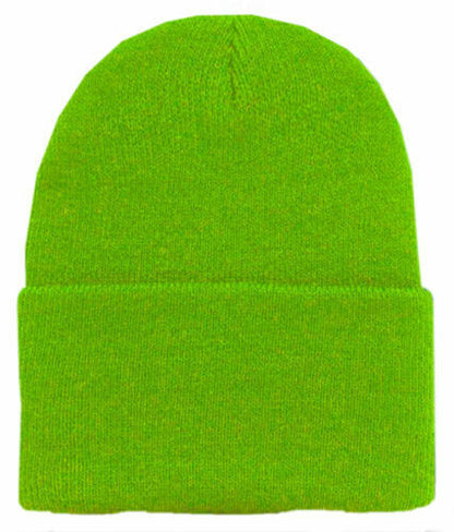 Soft Warm Long Beanie Ski Cap Unisex Multicolor (Pack of 12)