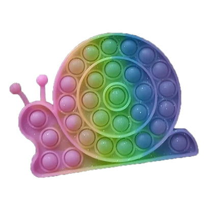 5.5-Inch Pastel Snail Bubble Pop It Silicone Stress Reliever Toy - NoveltiesMart.com Wholesale