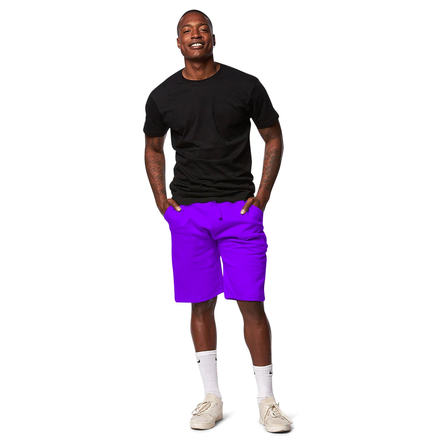 "SmartBlanks Premium Midweight Fleece Shorts - Comfortable & Stylish with Elastic Waistband"