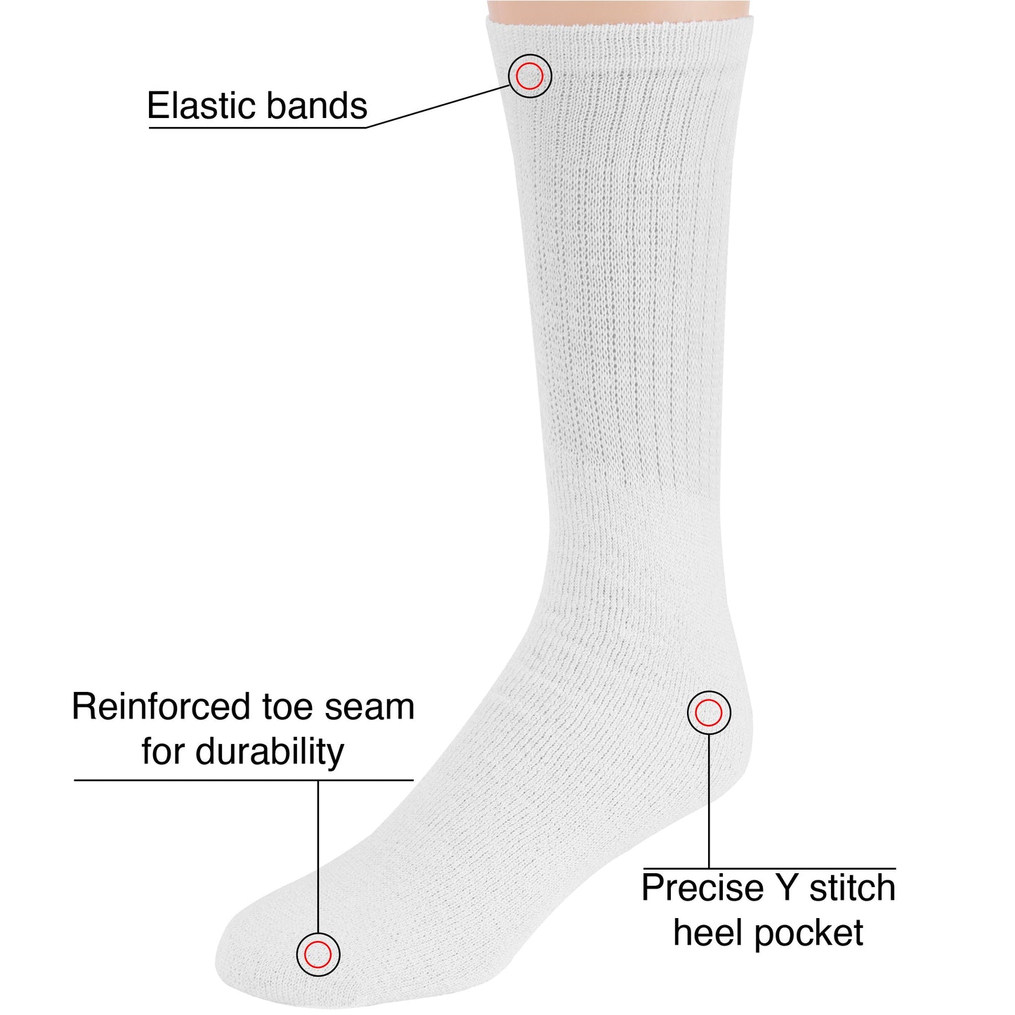 Men's Solid Tube Socks Wholesale