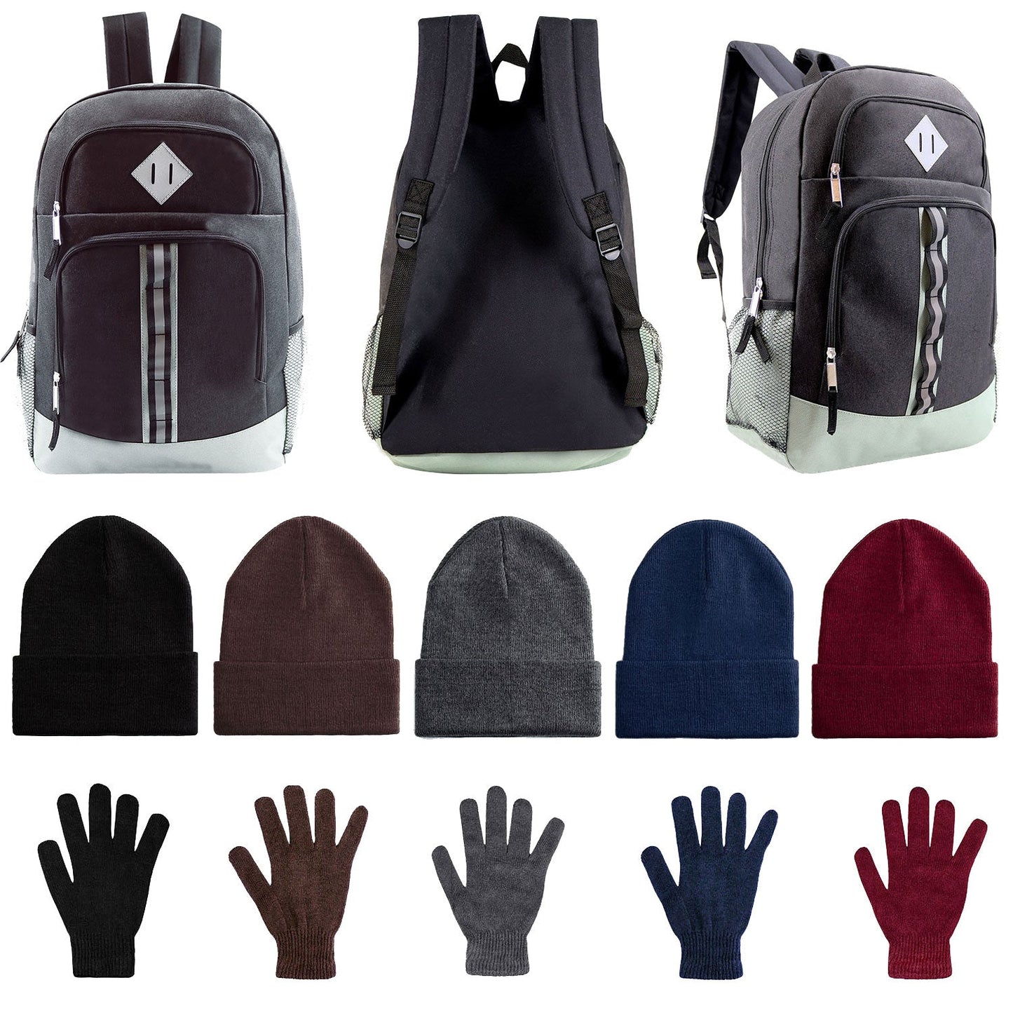 Backpacks and 12 Winter Item Sets - Wholesale Care Package