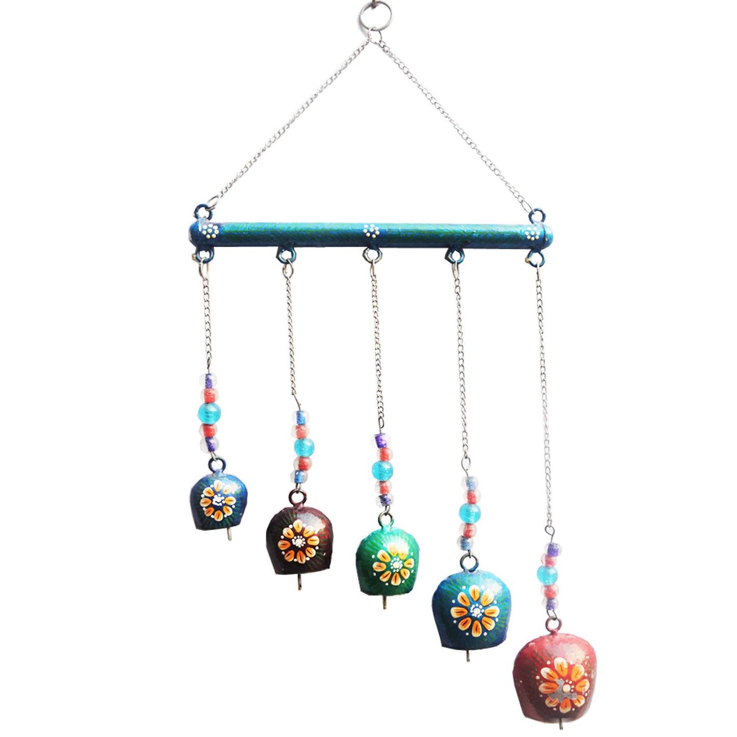 Inspired Colourful Metal Wind Chimes - 11 x 21 Inches