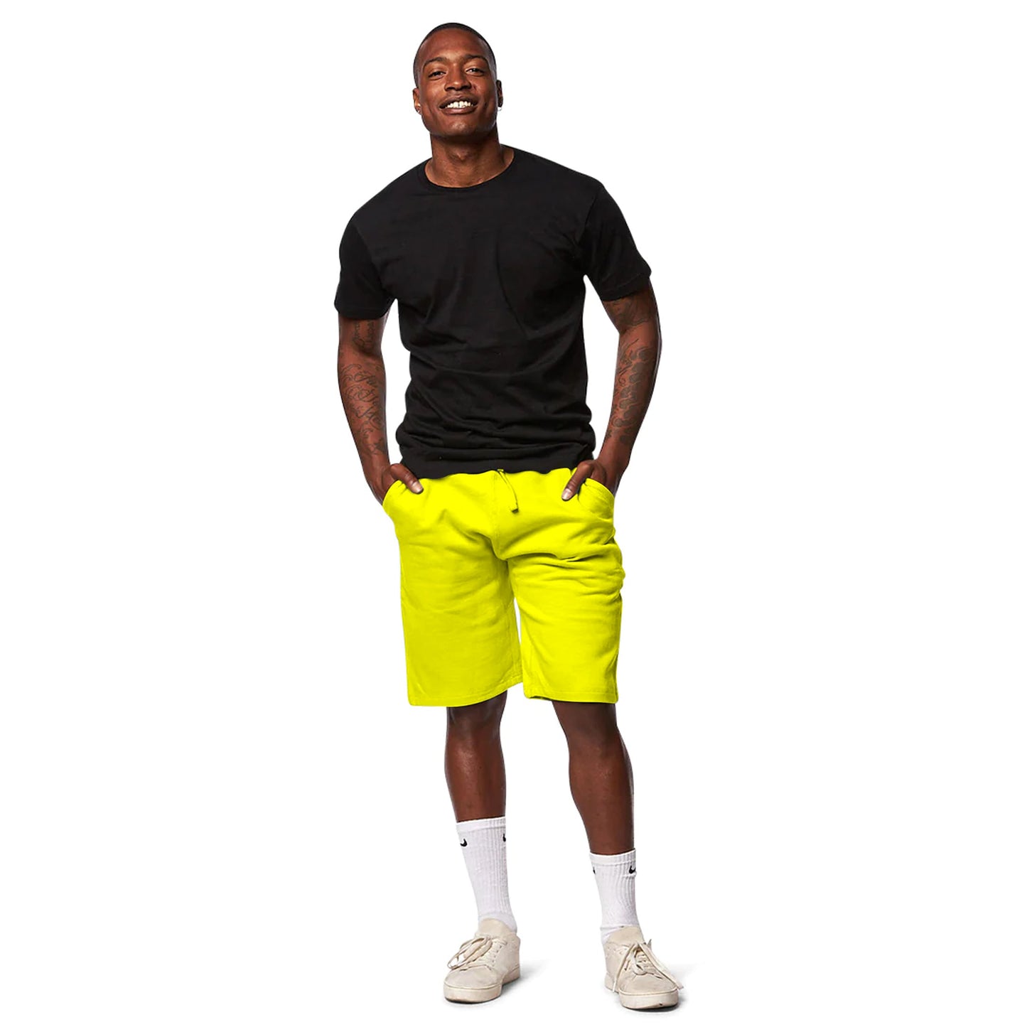 "SmartBlanks Premium Midweight Fleece Shorts - Comfortable & Stylish with Elastic Waistband"