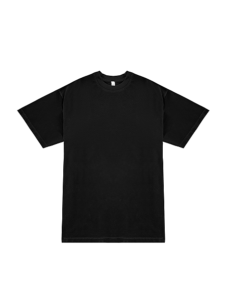 "Oversized Short Sleeve Tee - 7.6oz Cotton Streetwear Essential with Drop Shoulder Fit"