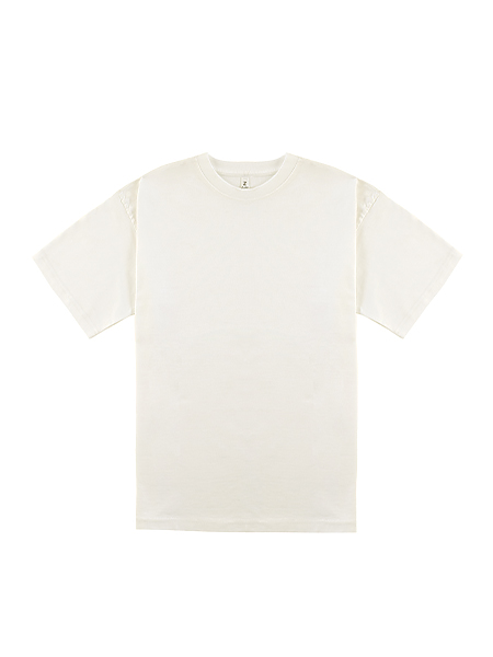 "Oversized Short Sleeve Tee - 7.6oz Cotton Streetwear Essential with Drop Shoulder Fit"