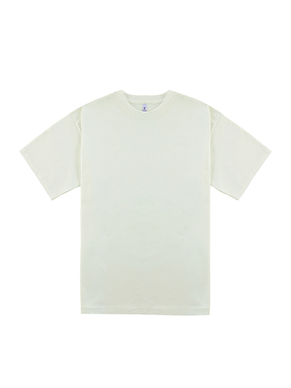 "Oversized Short Sleeve Tee - 7.6oz Cotton Streetwear Essential with Drop Shoulder Fit"