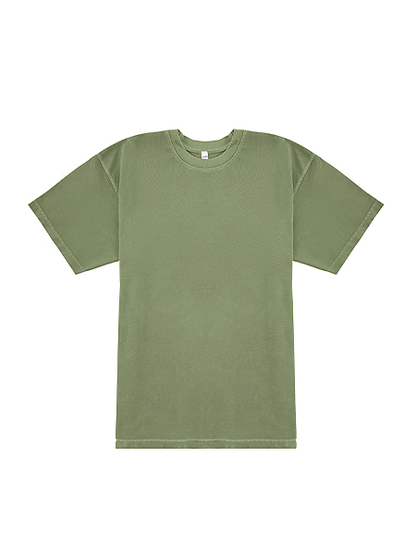 "Oversized Short Sleeve Tee - 7.6oz Cotton Streetwear Essential with Drop Shoulder Fit"