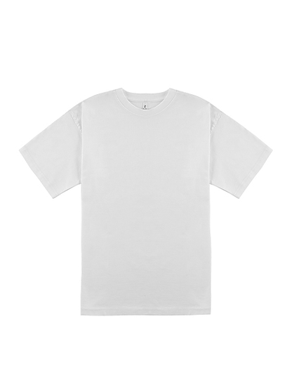 "Oversized Short Sleeve Tee - 7.6oz Cotton Streetwear Essential with Drop Shoulder Fit"